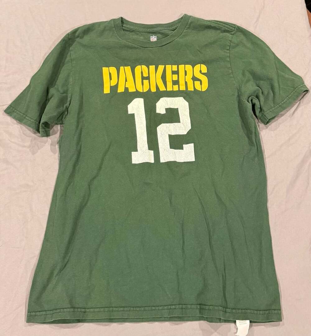NFL Green Bay Packers Aaron Rodgers #12 Green T-Shirt Youth XL 18